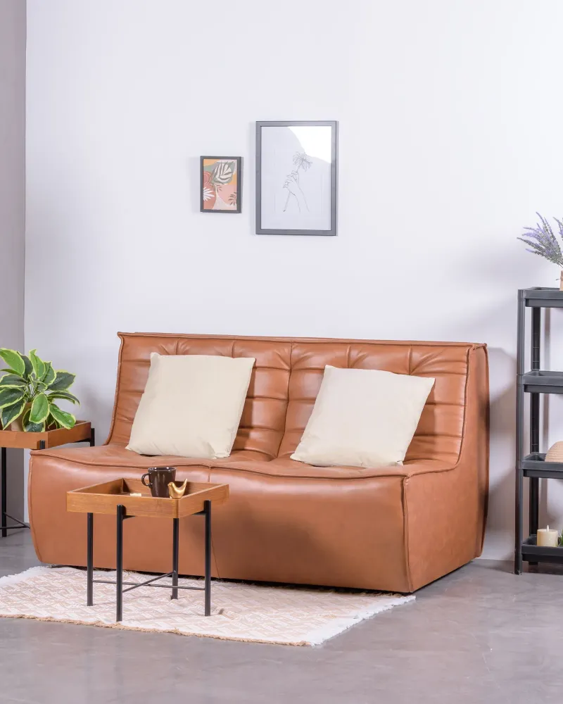 Sofa Lion puf de 2 plazas en piel wax  |Envío Gratis | Nest Dream