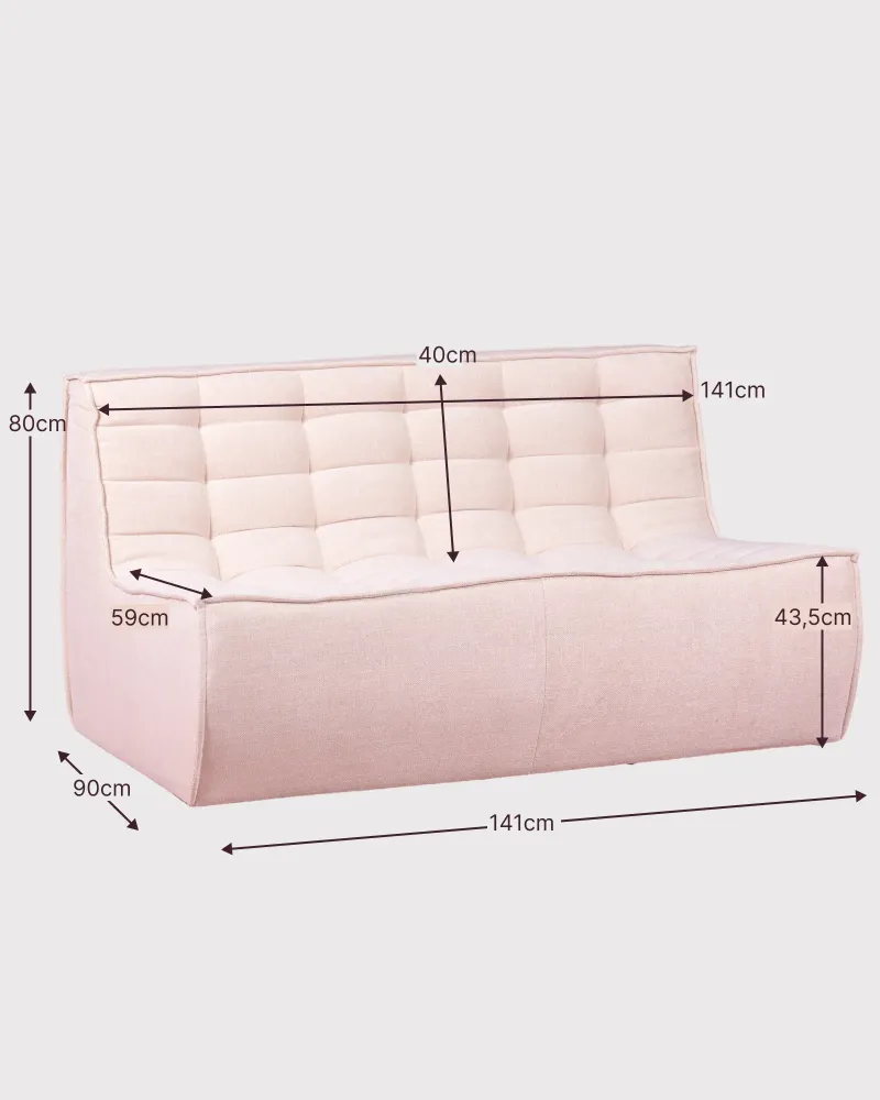 2-seater sofa upholstered in cotton | Free Shipping | Nest Dream