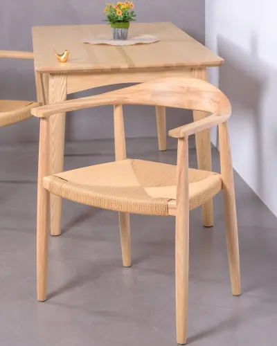 Silla Santon en Madera de Fresno y Cuerda Natural | Garantía 5 años