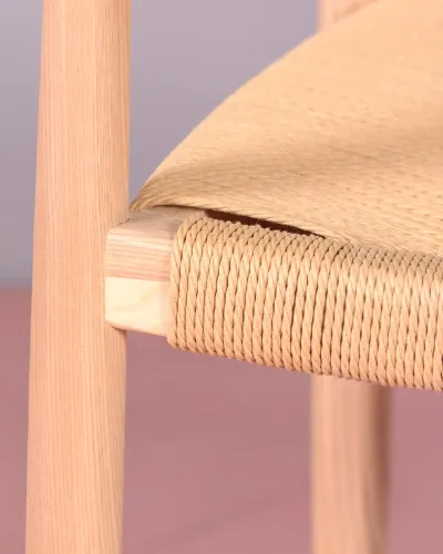 Silla Santon en Madera de Fresno y Cuerda Natural | Garantía 5 años