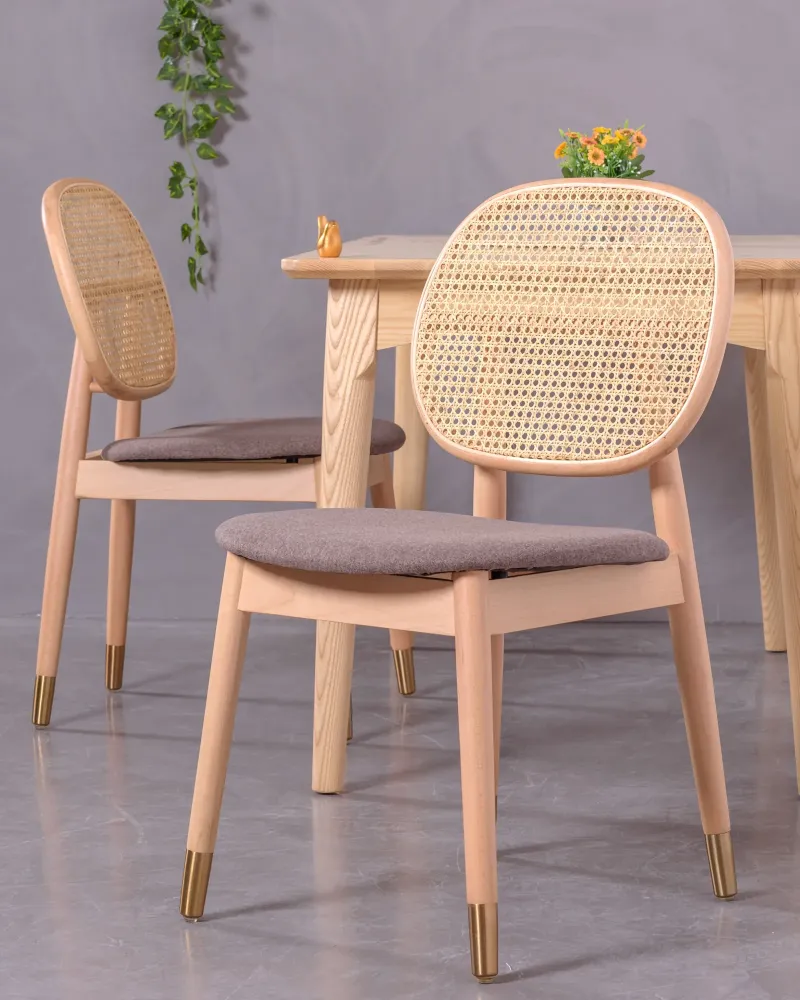 Marsh Chair in Natural Rattan and Cotton Cushion | Nest Dream