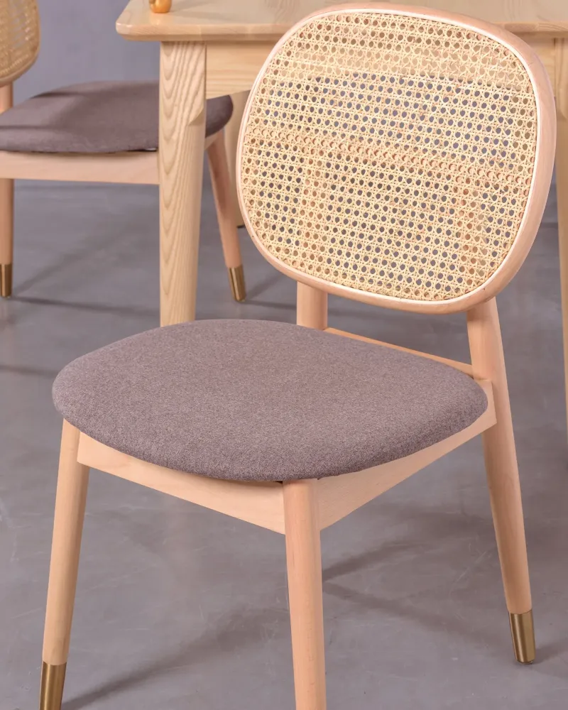 Marsh Chair in Natural Rattan and Cotton Cushion | Nest Dream