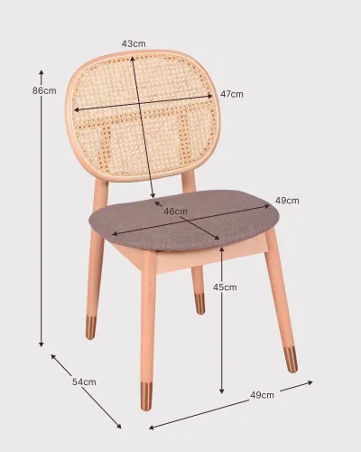 Marsh Stol i naturlig rattan og bomuldshynde : Nest Dream