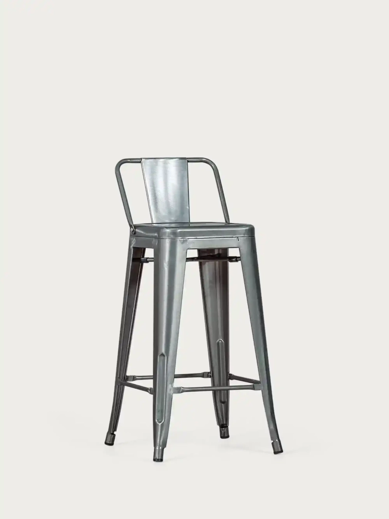 Taburet industrial din metal cu spătar coborât (66cm) - Bistro NEST DREAM - 2