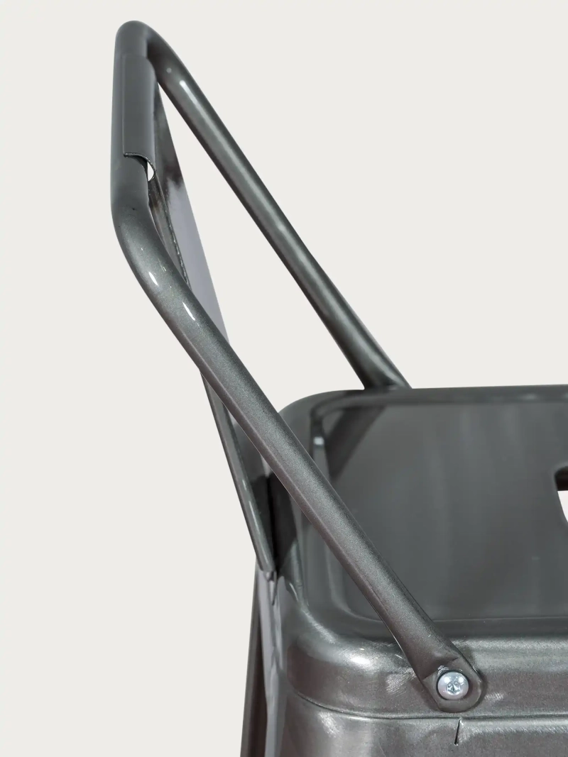 Industriële metalen kruk met lage rugleuning (66cm) - Bistro NEST DREAM - 1