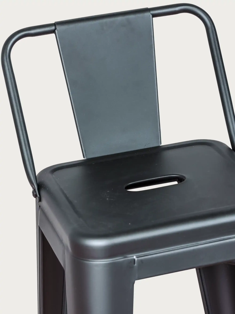Industriell metallpall med lågt ryggstöd (66cm) - Bistro NEST DREAM - 16