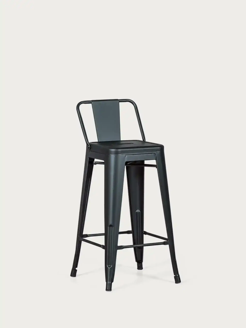 Industriel metalskammel med lavt ryglæn (66 cm) - Bistro NEST DREAM - 14