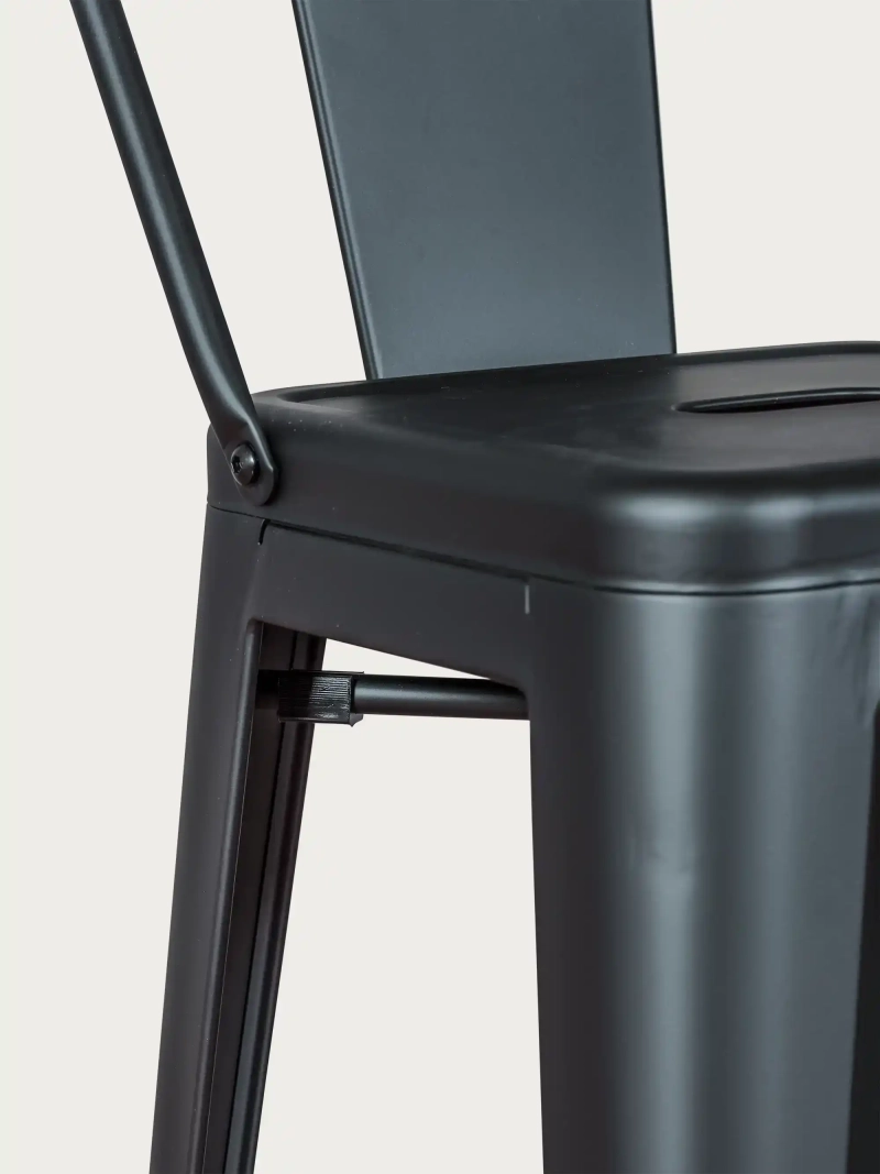 Industriální kovová stolička s nízkým opěradlem (66 cm) - Bistro NEST DREAM - 22
