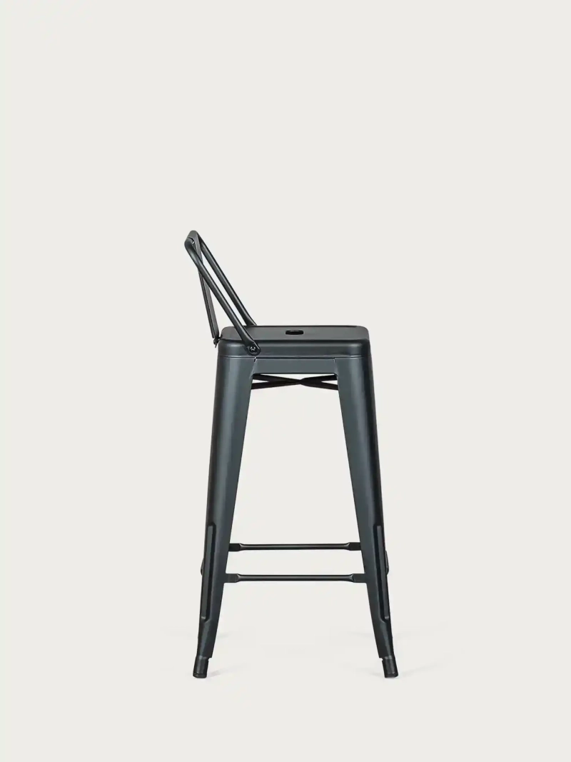 Industriální kovová stolička s nízkým opěradlem (66 cm) - Bistro NEST DREAM - 23
