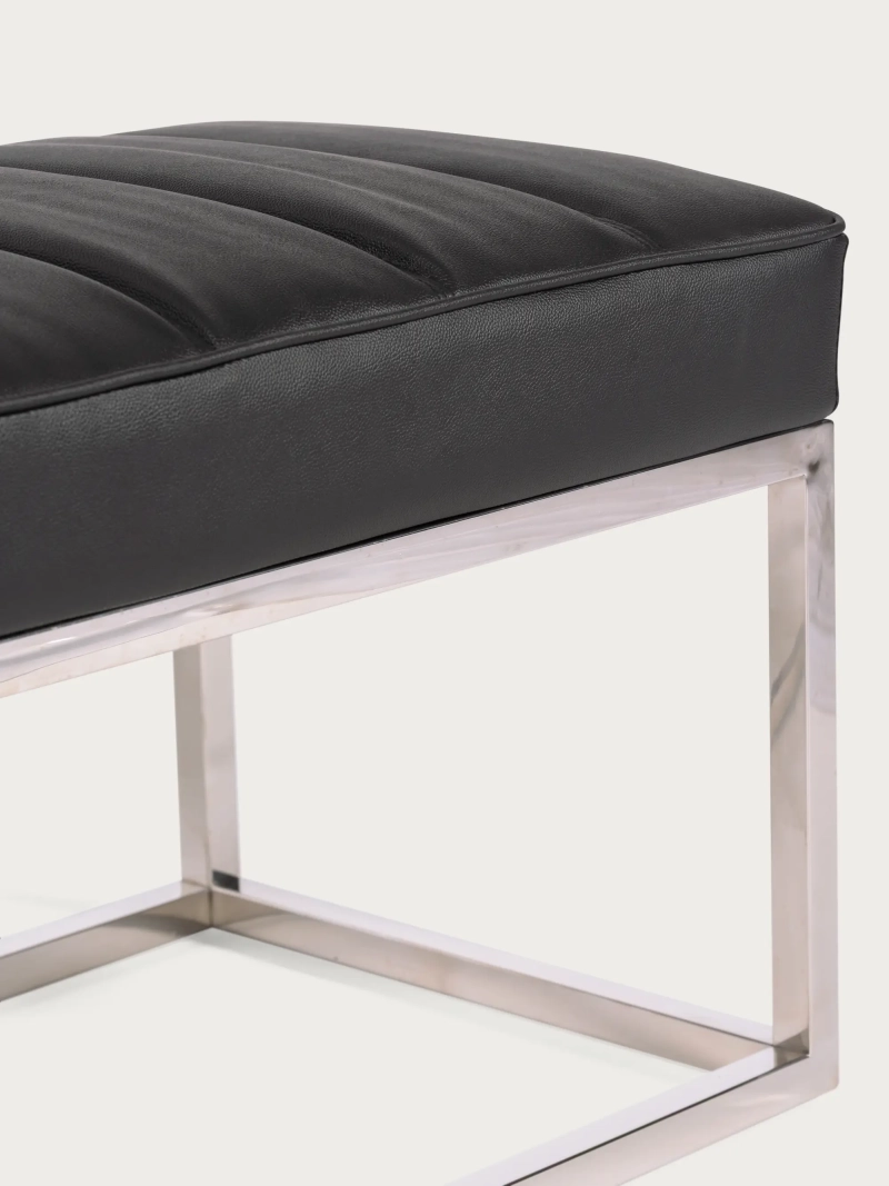 Design-Bank mit Kunstlederbezug und verchromtem Stahl - Torino NEST DREAM - 3