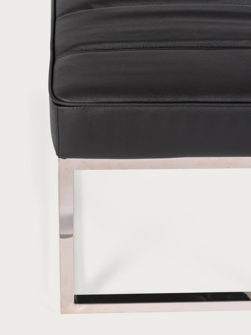 Design-Bank mit Kunstlederbezug und verchromtem Stahl - Torino NEST DREAM - 13
