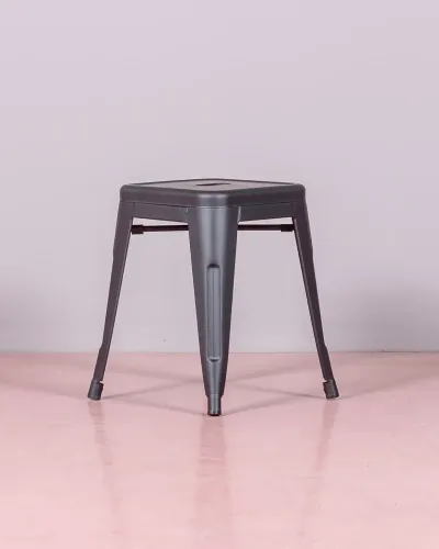 Low industrial stool in metallic steel and 45cm high | Nest Dream