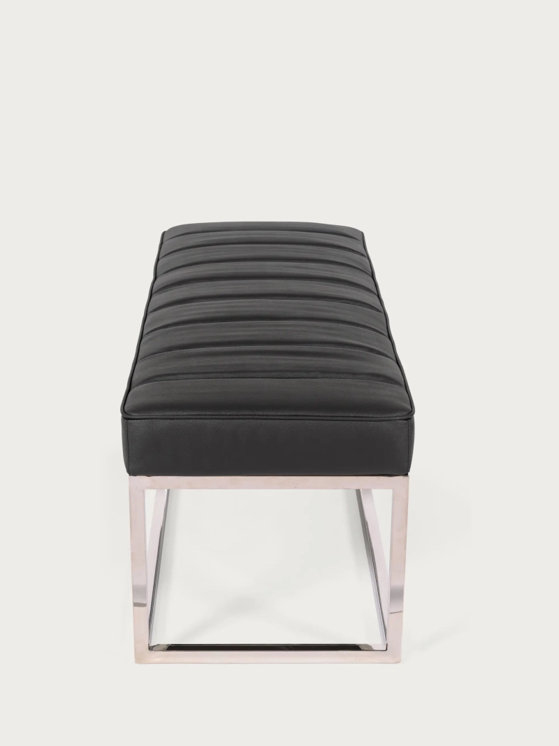 Design-Bank mit Kunstlederbezug und verchromtem Stahl - Torino NEST DREAM - 14