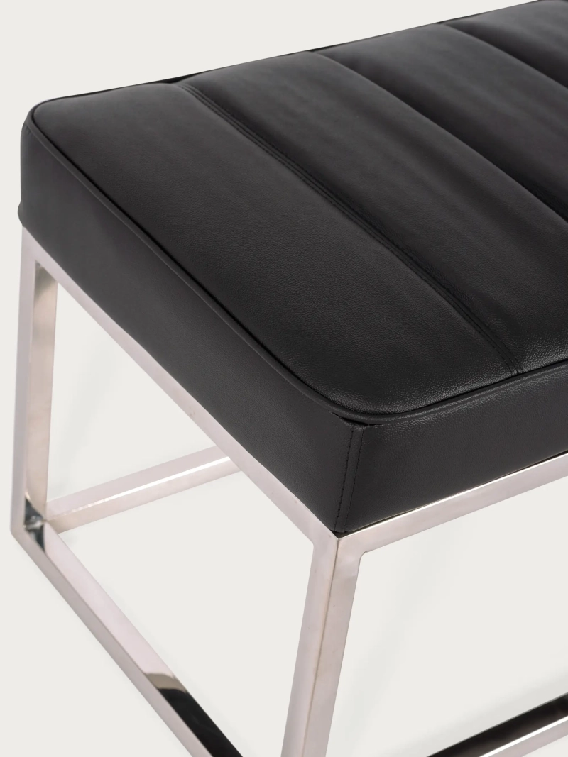 Bancă de design tapițată în piele artificială cu oțel cromat - Torino NEST DREAM - 7