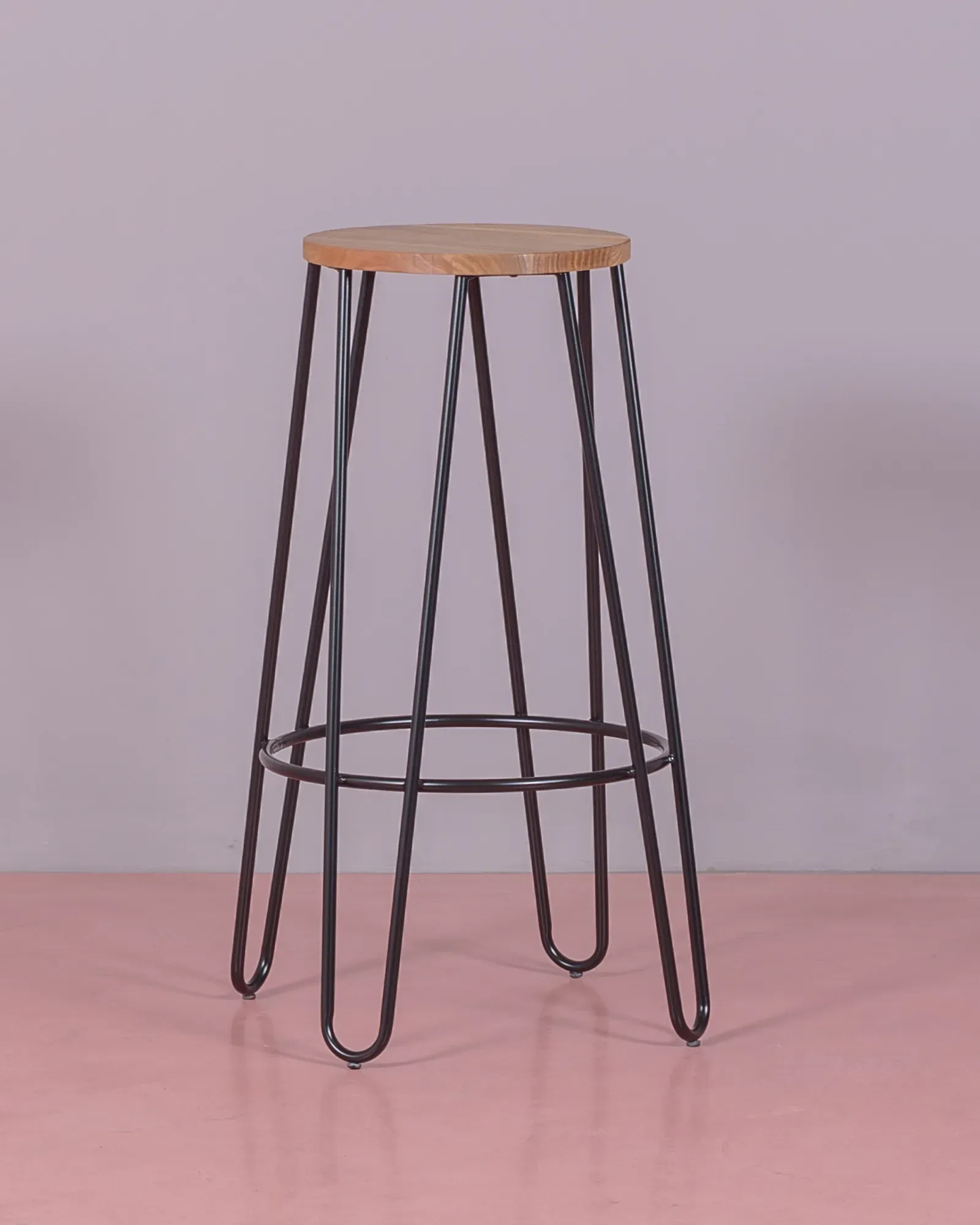 Lisbon Stool in ash wood - Industrial Stool - Nest Dream