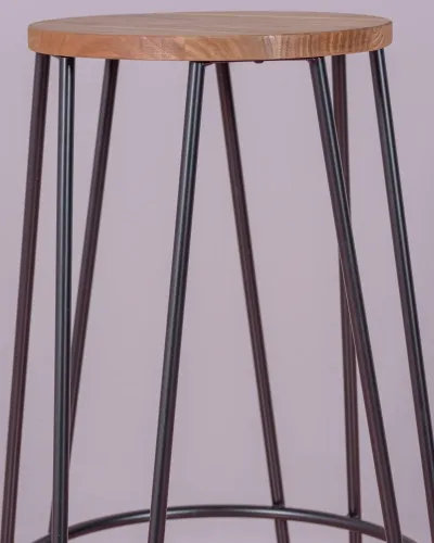 Lisbon Stool in ash wood - Industrial Stool - Nest Dream