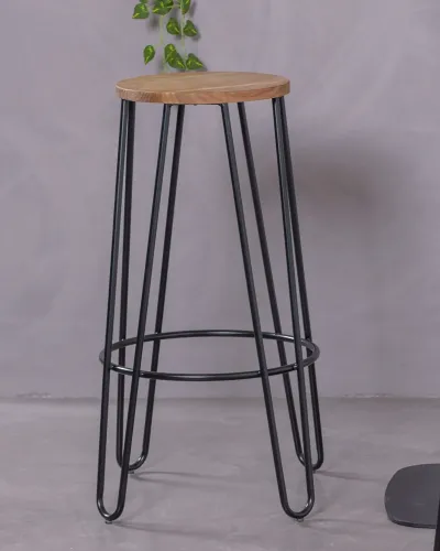 Lisbon Stool in ash wood - Industrial Stool - Nest Dream