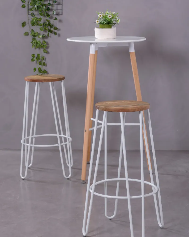 Lisbon Stool in ash wood - Industrial Stool - Nest Dream