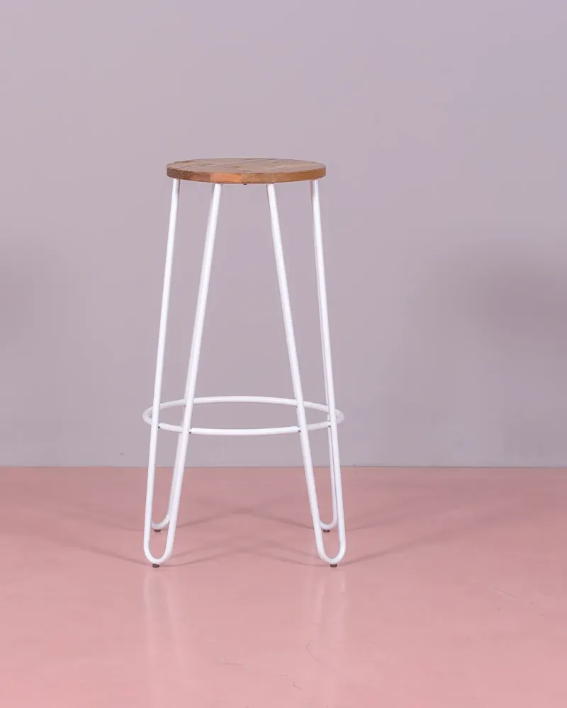 Lisbon Stool in ash wood - Industrial Stool - Nest Dream