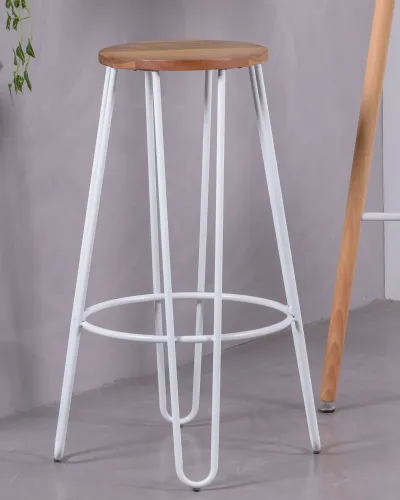 Lisbon Stool in ash wood - Industrial Stool - Nest Dream