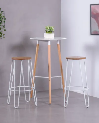 Tabouret Lisbon en bois de frêne - Tabouret industriel - Nest Dream