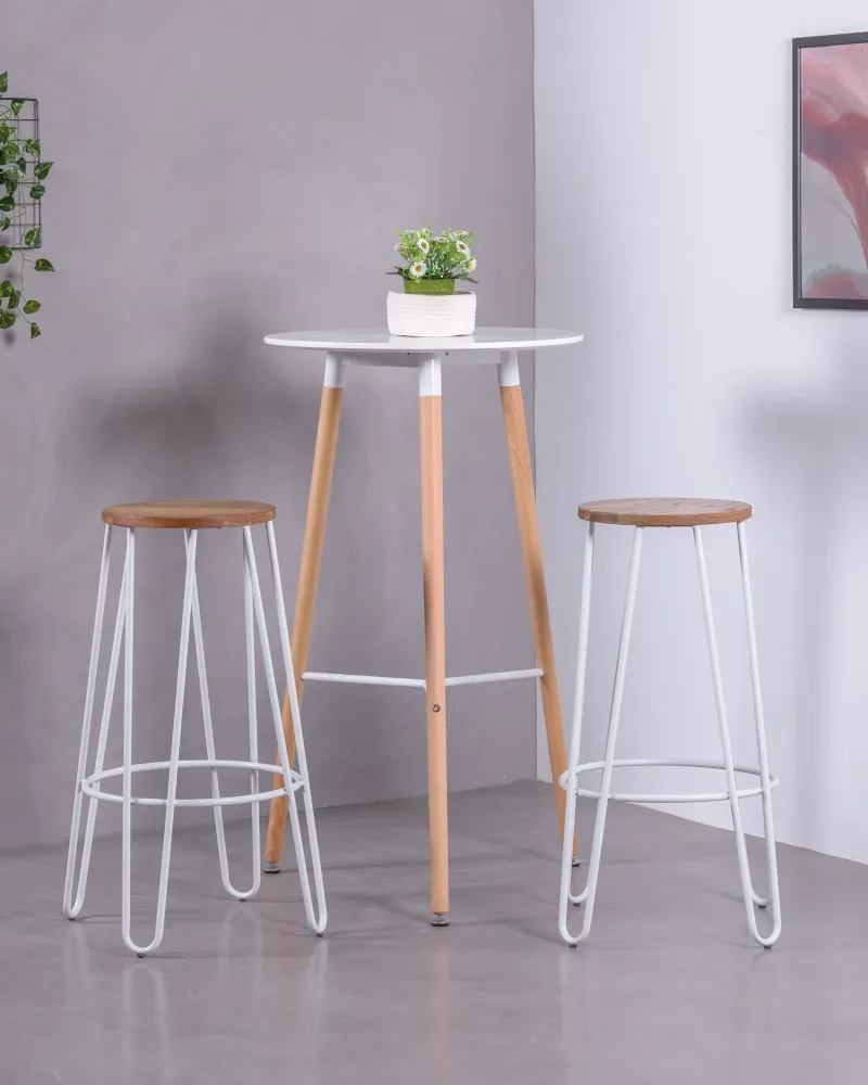 Lisbon Stool in ash wood - Industrial Stool - Nest Dream