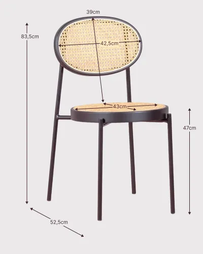 Cadeira North em rattan natural | Envio gratuito | Nest Dream